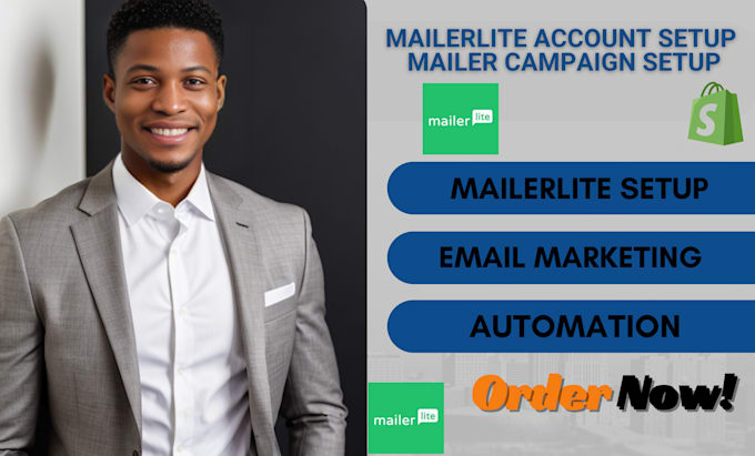 Gig Preview - Setup mailerlite automation email marketing newsletter landing page campaign