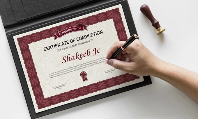 Gig Preview - Design custom certificate templates award and diploma design