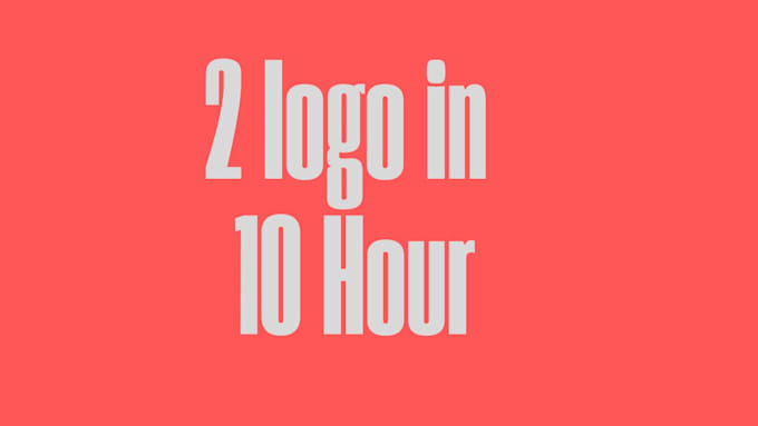 Gig Preview - Design 2 epic logo in 10 hours