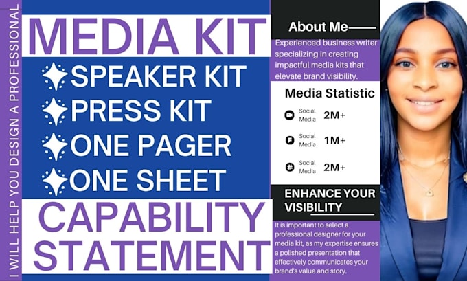 Gig Preview - Design clickable dj speaker media press kit one pager capability statement sheet