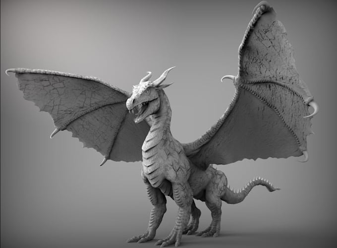 Gig Preview - Fantasy creature sculpting, animals, dragons, elves, dinosaur, for 3d printing