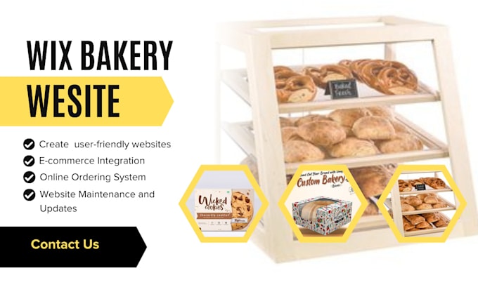 Gig Preview - Design stunning wix bakery website catering website with  online ordering