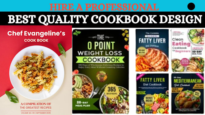 Gig Preview - Write best quality cookbook, recipe book, cookbook design, cookbook formatting