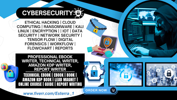 Gig Preview - Write cybersecurity ebook, cybersecurity technical ebook, cybersecurity report