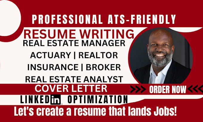 Gig Preview - Real estate manager resume, realtor, insurance, field agent