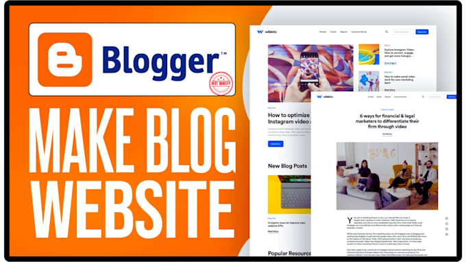 Gig Preview - Create and build a professional blogspot website on blogger