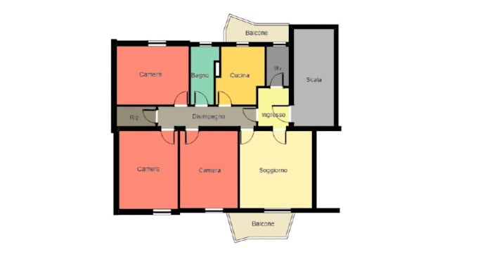 Gig Preview - 2d floor plans based on photorealism