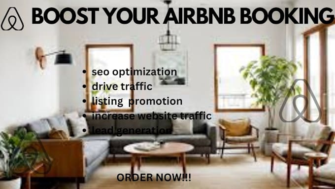 Gig Preview - Boost your airbnb bookings with expert promotion