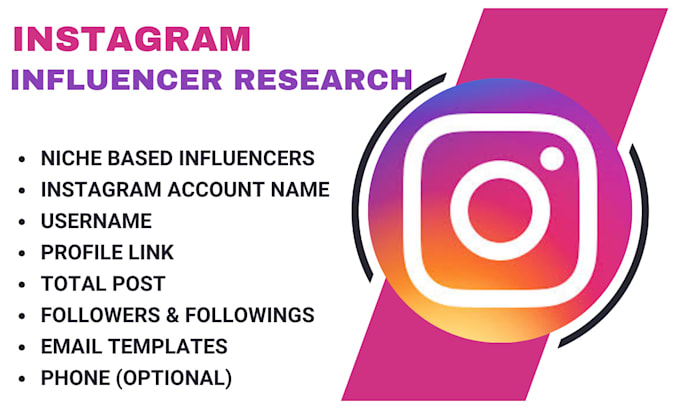 Gig Preview - Target instagram influencer research to boost your brand reach