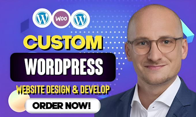 Gig Preview - Build custom wordpress website custom website development wordpress website SEO