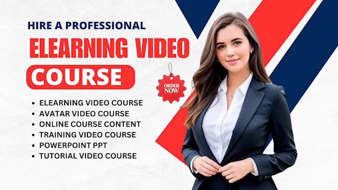 Gig Preview - E learning video course, training video, educational, PPT, online course content