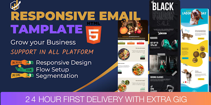 Gig Preview - Design responsive and creative email template