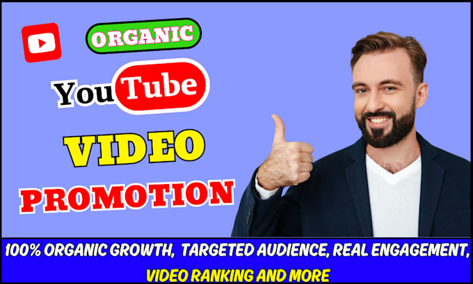 Gig Preview - Organic youtube video boost real growth and engagement