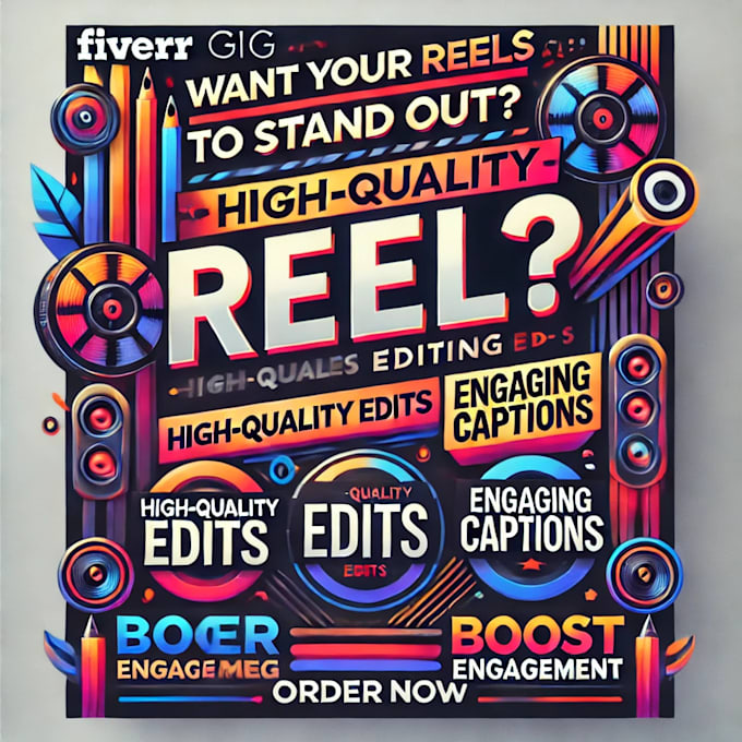 Gig Preview - Edit your reels with high quality and engaging captions