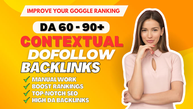 Gig Preview - Do contextual high quality SEO backlinks to boost your website ranking