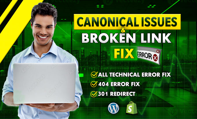 Gig Preview - Fix canonical error broken links and other technical SEO related errors