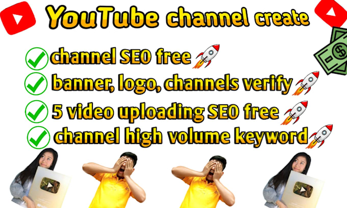 Gig Preview - Create youtube setup and optimize channel management