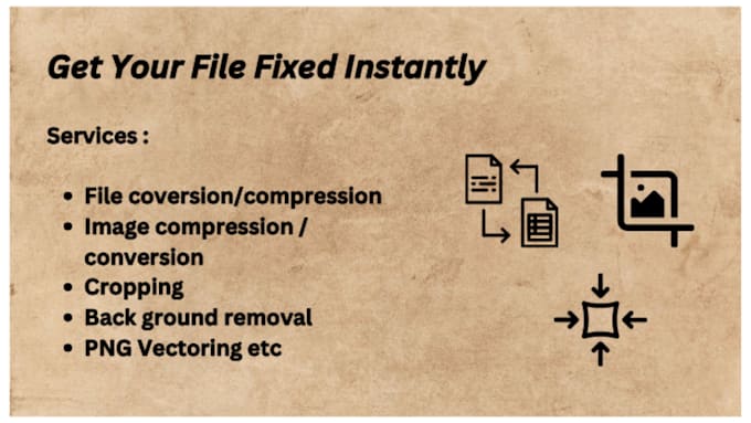 Bestseller - get your file compressed and converted and vectorized and more