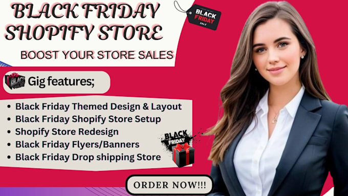 Bestseller - create black friday shopify store design shopify dropshipping black friday store