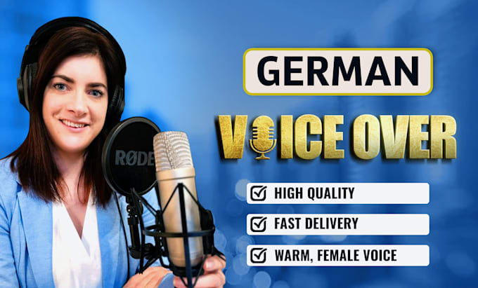 Gig Preview - Record a female german voice over in a warm voice