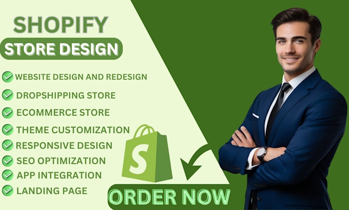 Gig Preview - Shopify website redesign shopify website design redesign shopify store design