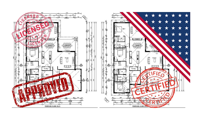 Bestseller - do architectural stamp, pe stamp, mep stamp, sign and seal for USA city permit