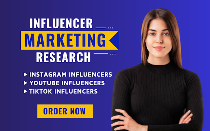 Gig Preview - Find instagram, tiktok, and youtube influencer list for influencer marketing