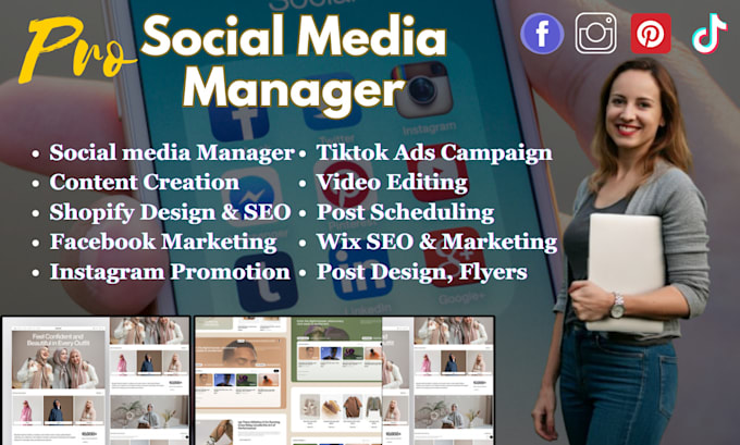 Bestseller - be social media marketing manager for shopify facebook, ig promotion, tiktok