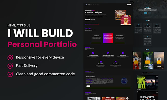 Bestseller - create personal portfolio website, business website