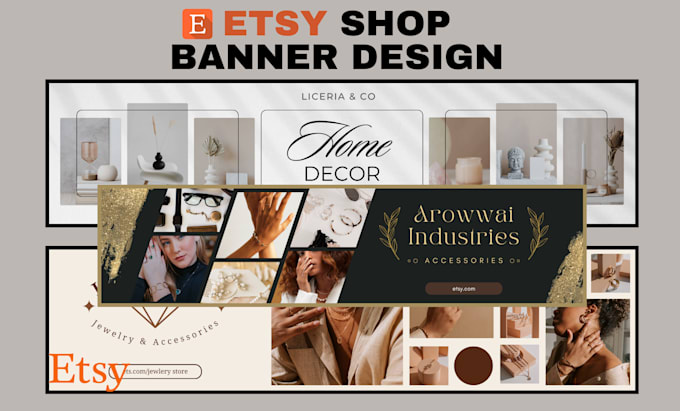 Gig Preview - Design etsy shop banner etsy digital products etsy mockup canva design listing