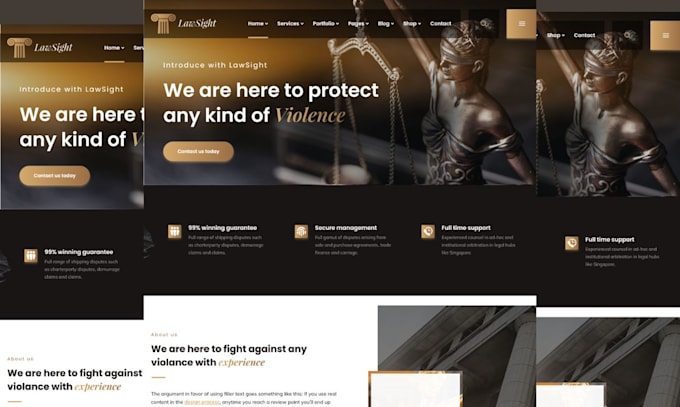 Gig Preview - Design lawyer website, law firm website, attorney website