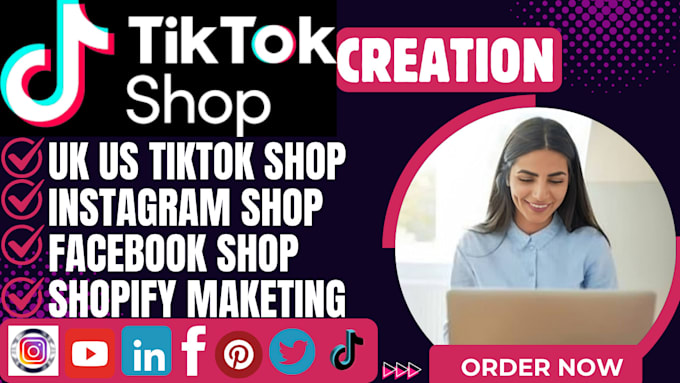 Gig Preview - Setup facebook shop, tiktok shop, instagram shop tiktok ads, shopify marketing