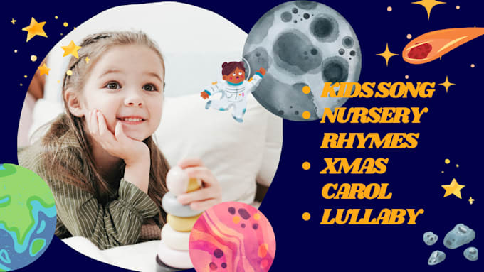 Gig Preview - Create custom kids songs and music 2d nursery rhyme and cartoon videos