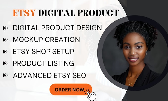 Gig Preview - Do etsy digital product, shop setup, SEO for etsy sales rank