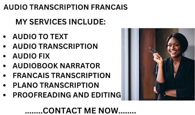 Gig Preview - Do audio transcription francais audio transcript french transcript video