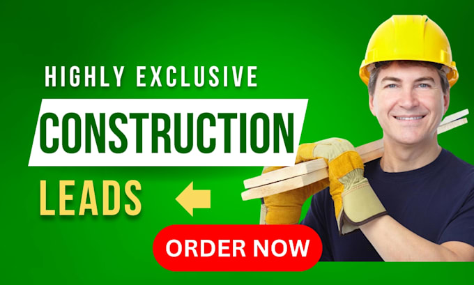 Gig Preview - Generate construction contractors roofing plumbing leads construction ads set up