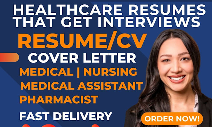 Gig Preview - Write healthcare resume for rns, pharmacist technicians, and nurse practitioners