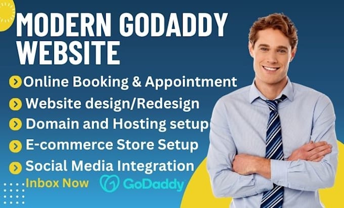 Gig Preview - Develop professional and responsive godaddy website design for small business