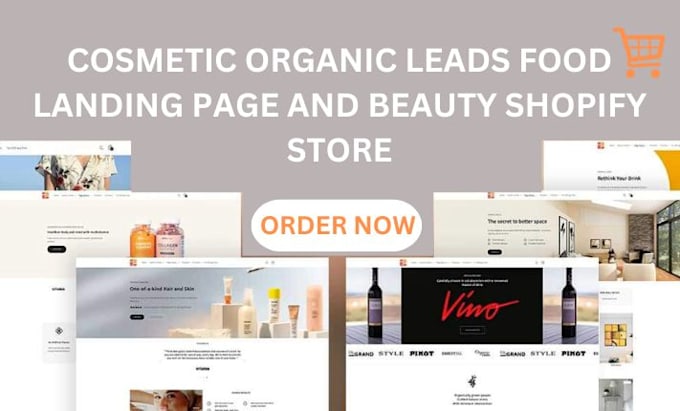 Gig Preview - Generate cosmetic organic leads food landing page and beauty shopify store