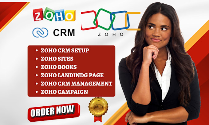 Gig Preview - Setup zoho crm campaigns books zoho forms integration with workflow automation