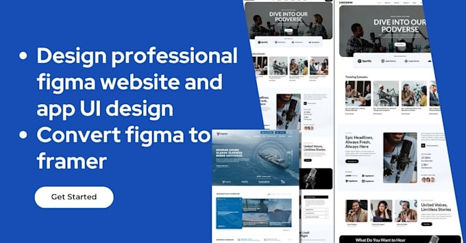 Gig Preview - Design professional figma website and app UI design l convert figma to framer