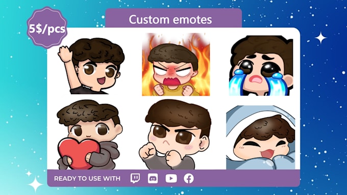 Gig Preview - Create custom emotes for any social platform