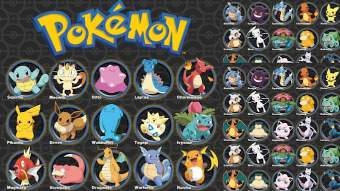 Gig Preview - Create a custom pokemon, fakemon sprite, pixel art, pokemon trainer sprite style