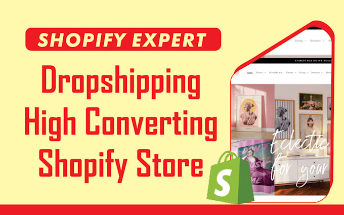 Gig Preview - Design and redesign shopify website, build shopify online store