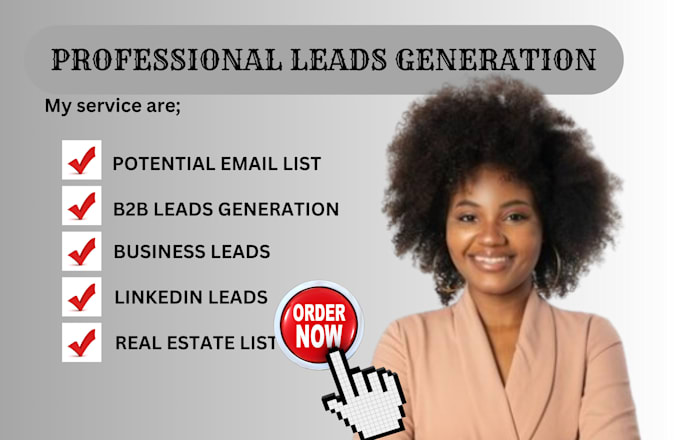 Gig Preview - Do real estates investors potential leads generation linkedin list cold calling