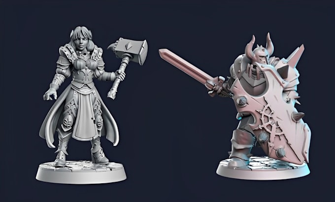 Gig Preview - 3d tabletop miniature sculpture, 3d warhammer 40k, 3d character for 3d printing