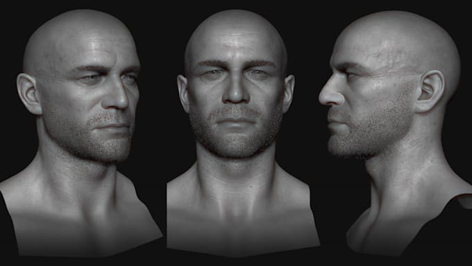 Gig Preview - Sculpt 3d head, scan stl, full body model, realistic face, 3d bust for 3d print