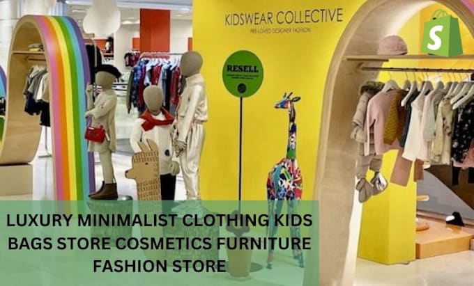 Gig Preview - Do luxury minimalist clothing kids bags store cosmetics furniture fashion store