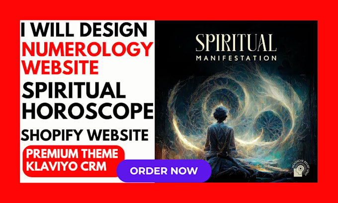 Gig Preview - Design numerology website spiritual horoscope website spiritual product for you