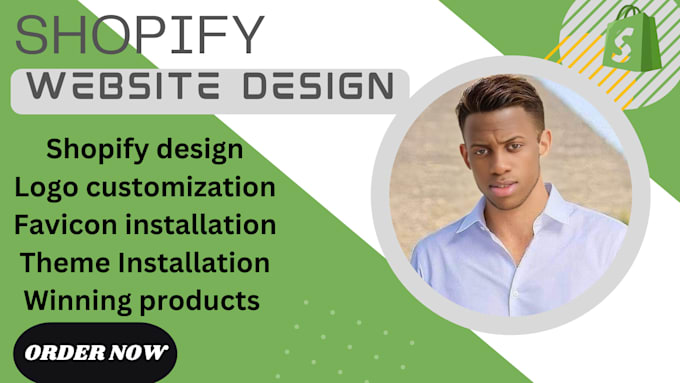 Gig Preview - Do shopify website design, and shopify store design